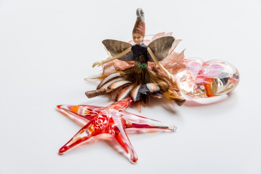 Fairy with glass ornaments