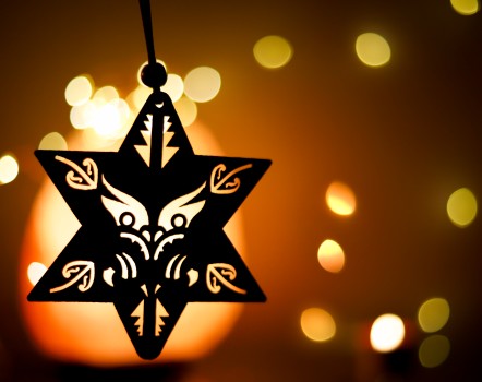 Waita Matariki star ornament silhouette