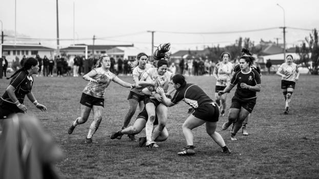 Women's Rugby tackle