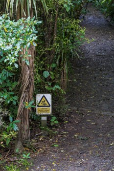 Caution Steep-Loose Surface, steep track