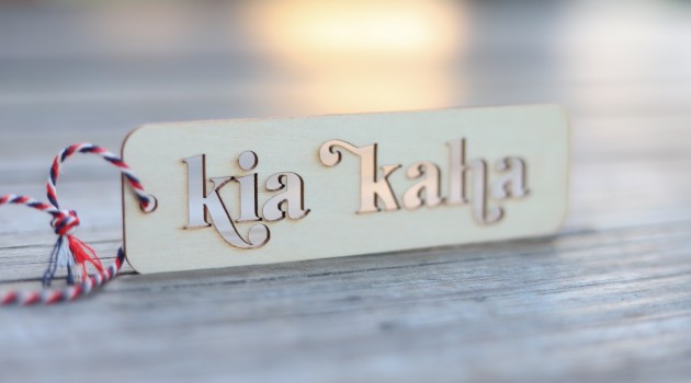 Kia Kaha board with string