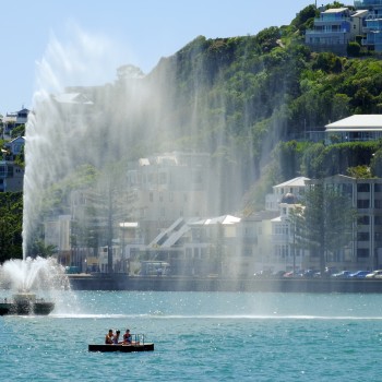Wellington Oriental Bay Fountain in Summer