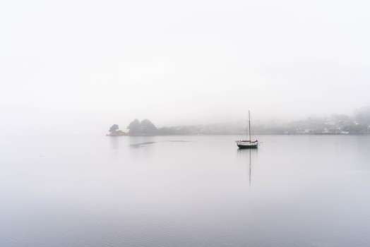 Boat and fog