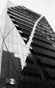 Deloitte building black and white