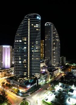 Peppers Hotel, Gold Coast, Australia by Night