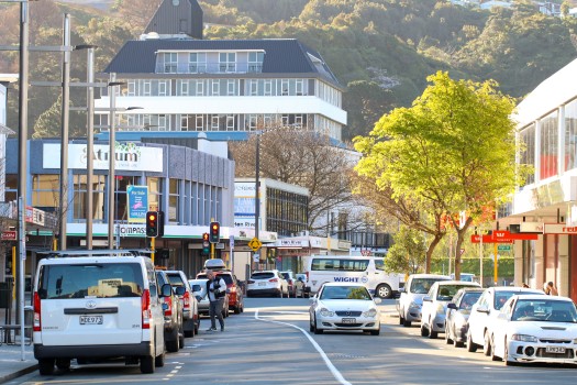 Low traffic in Wellington's streets
