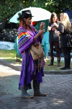Woman in tribal outfit - Convoy 2022 protest