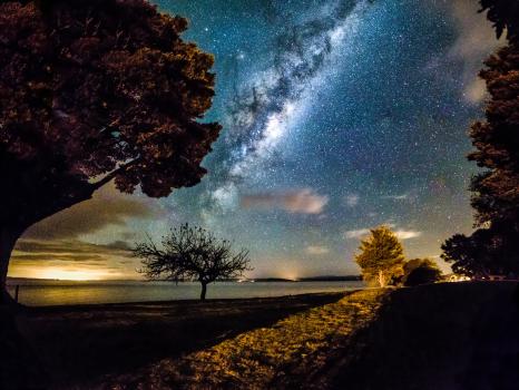 Amazing night sky at Lake Taupo