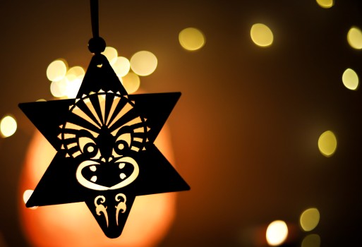 Pohutukawa Matariki star ornament silhouette