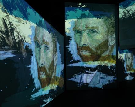 Van Gogh's self-portrait brush strokes