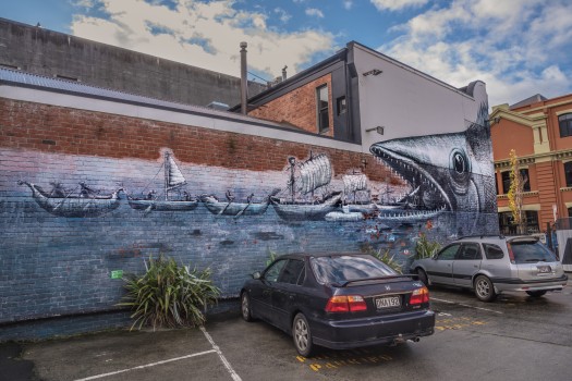 Dunedin central city street art