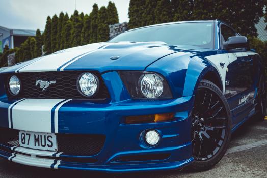 Mustang's massive front bumper