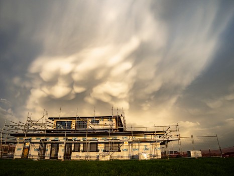 New Home House Build Construction Clouds