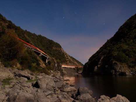 Manawatu Gorge by the Light of the Full Moon