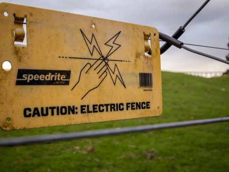 Electric Fence Caution Sign