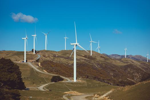 Wind turbines on the hills