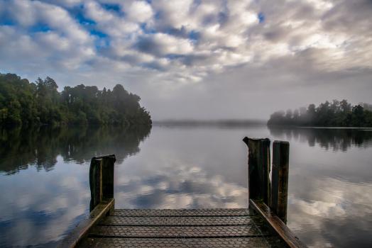 Jetty under Mapourika cloud