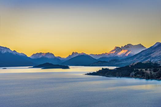 Glenorchy and Mount Earnslaw at sunset