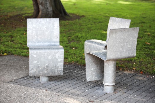Seats made from bent metal