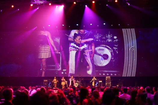 Māori Wāhine performing on stage