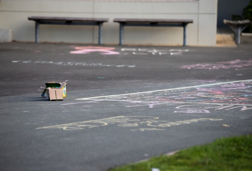 Cardboard box of chalk, Relay for Life 2022