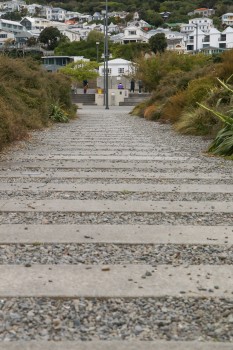 Gravel path leading to residential area