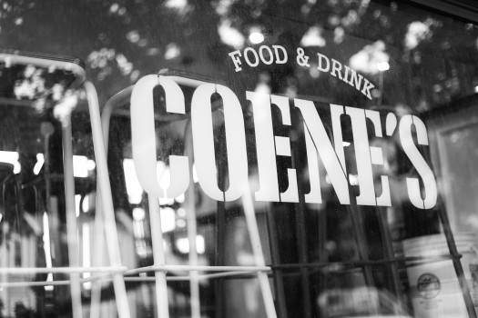 Coene's food and drink shop sign