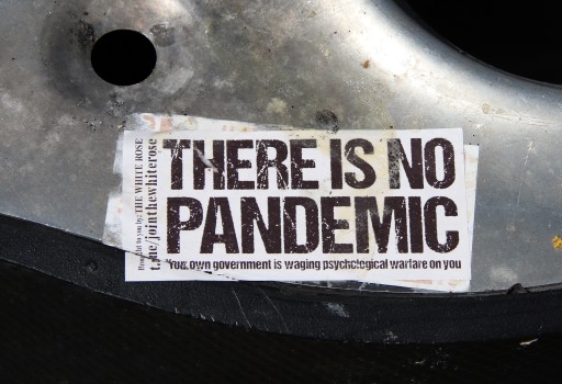 "There is no pandemic" sticker - Convoy 2022