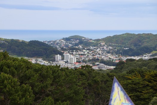 Wellington valley, hills and open sea