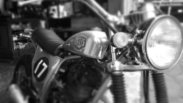 Deus motorcycle monochrome