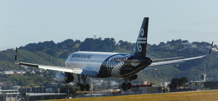 AIR New Zealand airliner take off