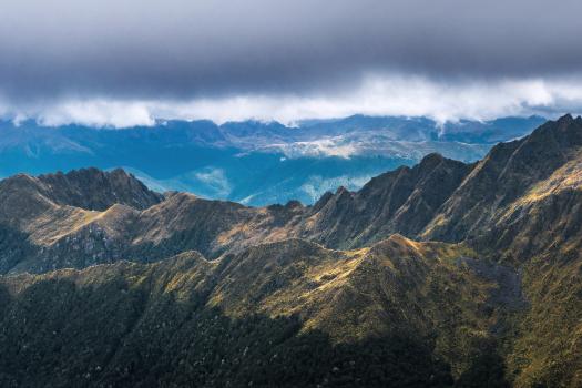 View west from Mount Haast