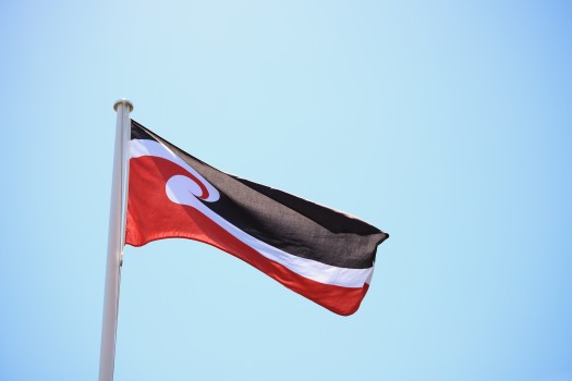 Black, white and red Māori flag