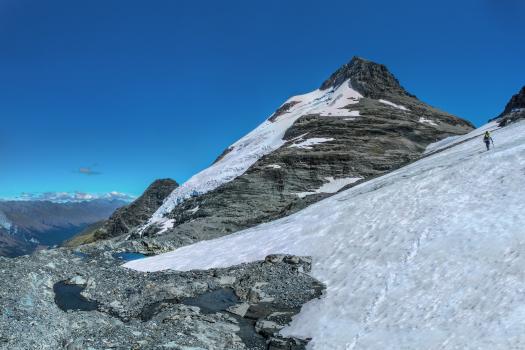 Ascending Birley Glacier
