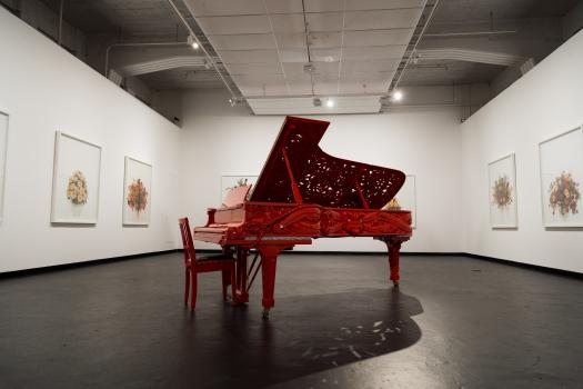 The red piano room