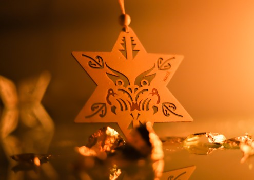Waita Matariki star wooden ornament
