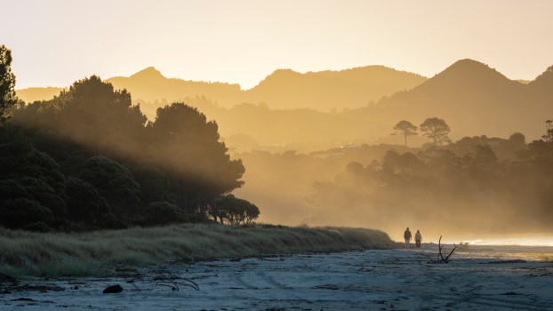 Matarangi Beach New Zealand Sunset Landscape