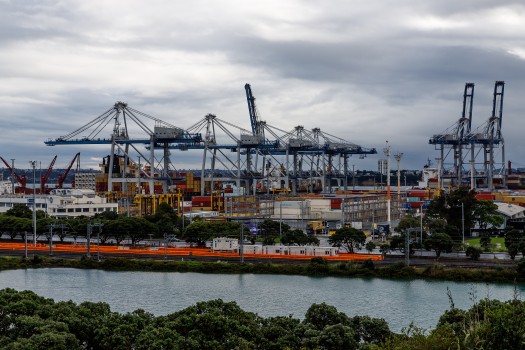 View of Auckland Port