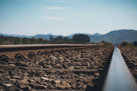 Low angle photo of train-tracks