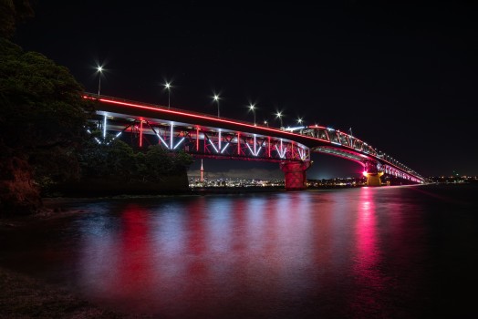 Vector Lights the Auckland Harbour Bridge