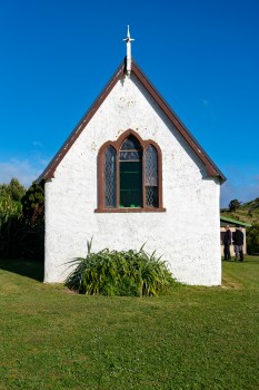 Historic church in Te One, Chatham Island