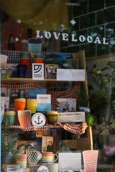 Lovelocal shop front with crafts