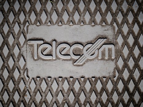 Out of Date Telecom Logo Steel