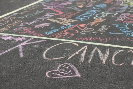 Multi-coloured chalking, Relay for Life 2022