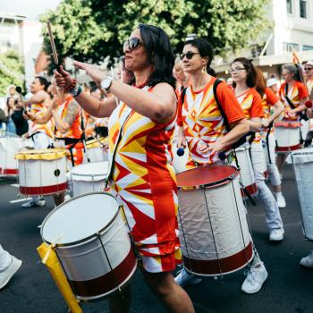 Drum group performance at Cuba Dupa 2021 bokeh