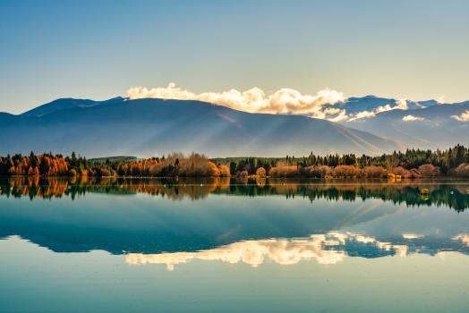 Reflections on lake Ruataniwha