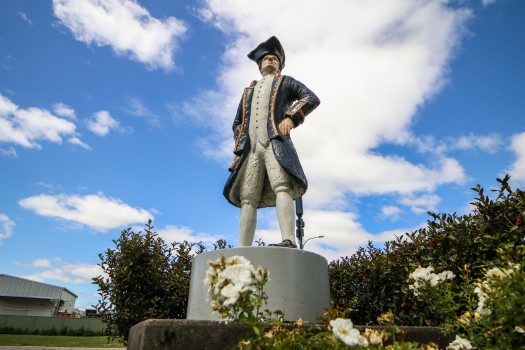 Captain James Cook's bust