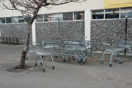 Shopping trolley collection point