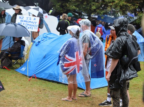NZ flag cape - Convoy 2022 protest