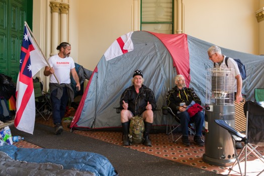 Protest camping at the Parliamentary Library